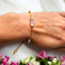 Lily Quartz Gold-tone chain bracelet