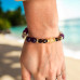 8 mm Amethyst, Yellow Agate and 6 mm Smokey Quartz bracelet