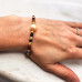 4 mm Faceted Multi-colored Agate, Central Freshwater Pearl bracelet