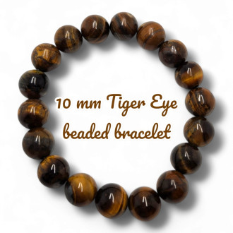10 mm Tiger Eye beaded bracelet