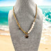 Freshwater Pearl,  Stainless Steel Chain, Lucky Star Charm Necklace