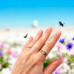 Three rectangulars Minimalist style Stainless Steel ring, size 7