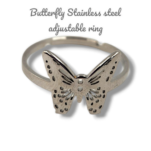 Butterfly Stainless Steel  adjustable ring