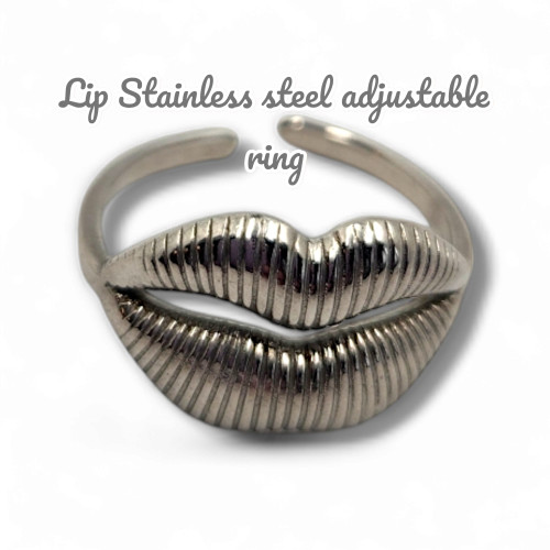 Lips Stainless steel  adjstable ring