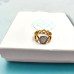 Gold Stainless Steel Hexagons design Rhinestones Ring, sizes 5, 6 and 7