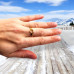 Five hearts Gold Stainless Steel ring