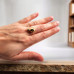 Gold Stainless Steel Two Spheres adjustable Ring