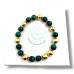 8 mm Green Tiger Eye and Golden Hematite bracelet