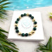 8 mm Green Tiger Eye and Golden Hematite bracelet