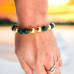 8 mm Green Tiger Eye and Golden Hematite bracelet