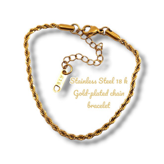 Stainless Steel 18K Gold-plated chain bracelet