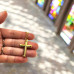Gold Stainless Steel Unisex Cross with a Chain