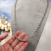 Silver Tone Stainless Steel Rope Chain Necklace (Unisex)