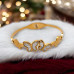 Gold Stainless Steel Mother of Pearl Butterfly Bangle Bracelet