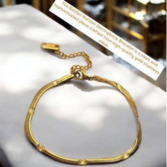 Golden Horizon Herringbone Bracelet Golden Horizon Herringbone Bracelet