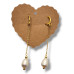 Golden Grace Drop Pearl Earrings