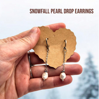 Snowfall Pearl Drop Earrings