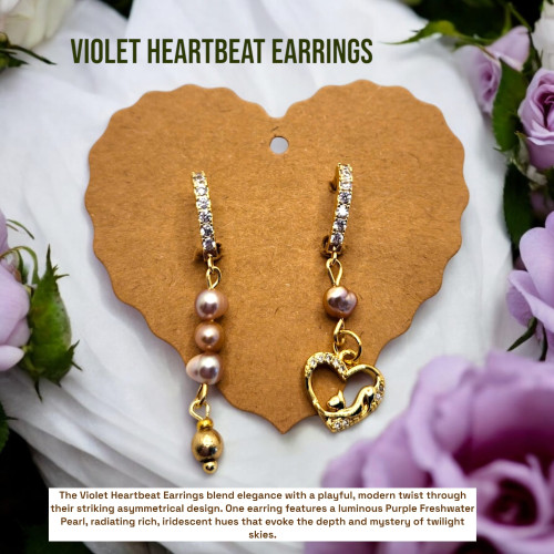 Violet Heartbeat Earrings