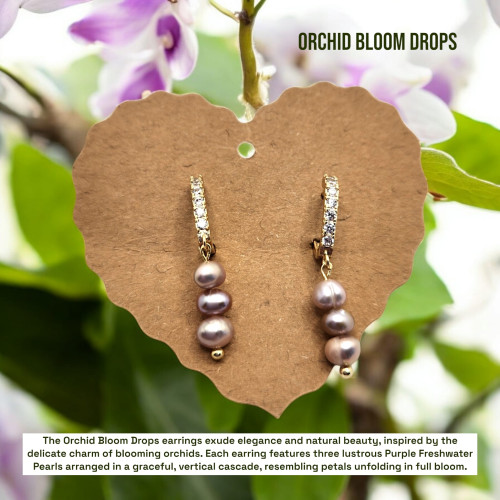 Orchid Bloom Drops Earrings