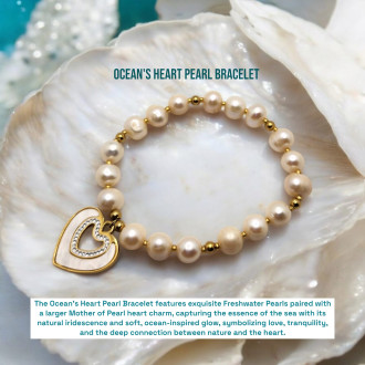 Ocean's Heart Pearl Bracelet
