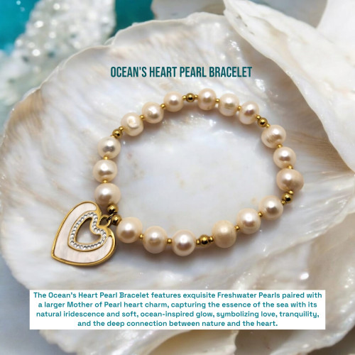 Ocean's Heart Pearl Bracelet