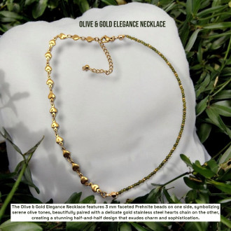 Olive & Gold Elegance Necklace