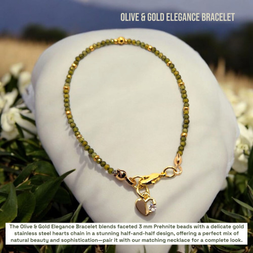 Olive & Gold Elegance Bracelet