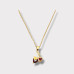 Golden Cherry Heart Necklace