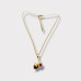 Golden Cherry Heart Necklace