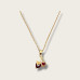 Golden Cherry Heart Necklace