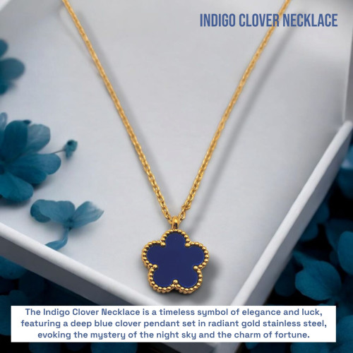 Indigo Clover Necklace