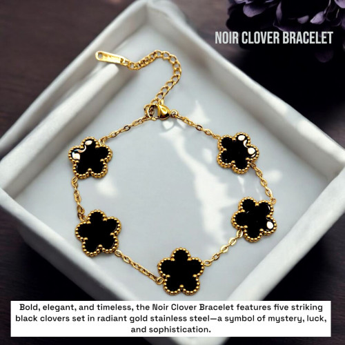Noir Clover Bracelet