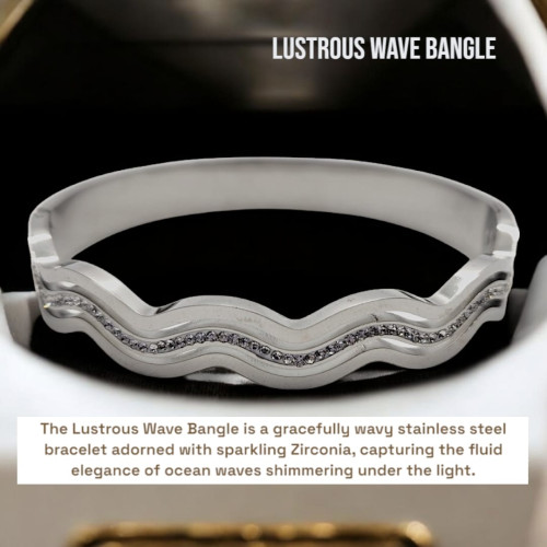 Lustrous Wave Bangle