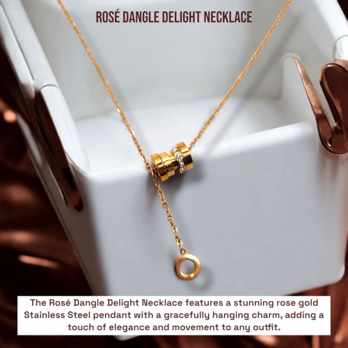 Rosé Dangle Delight Necklace