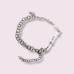 Half & Half Stainless Steel Bracelet with Majorica Style Pearl Charm