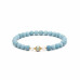 Matte Larimar & Czech Crystals Bracelet, 6mm