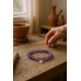 Radiant Hope Bracelet  - 6 mm Amethyst bracelet with Stainless Steel Sun charm 
