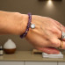 Radiant Hope Bracelet  - 6 mm Amethyst bracelet with Stainless Steel Sun charm 