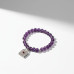 Divine Protection Bracelet, 6 mm Amethyst with Lock Charm Divine Protection Bracelet, 6 mm Amethyst with Lock Charm