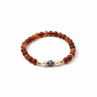 Radiant Courage Bracelet carnelian stone 6 mm