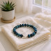 Divine Heart Bracelet Blue Tiger Eye 8 mm, shell