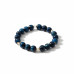 Kingdom Strength Bracelet  Blue Tiger Eye (10 mm), Czech Crystals