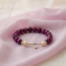 Virtue & Grace Bracelet Pink Tiger Eye (8 mm), Majorica-style Pearls