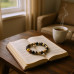 Divine Path Bracelet - 10 mm Spotted Agate with Murano-style bead
