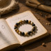 Divine Path Bracelet - 10 mm Spotted Agate with Murano-style bead