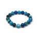 Heaven’s Whisper Bracelet Faceted Blue Lace Agate 10 mm with Murano-style Glass bead