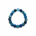 Heaven’s Whisper Bracelet Faceted Blue Lace Agate 10 mm with Murano-style Glass bead