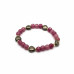 Heart of Courage Bracelet - 8 mm Faceted Pink Tourmaline and heart-shaped Pyrite Heart of Courage Bracelet - 8 mm Faceted Pink Tourmaline and heart-shaped Pyrite