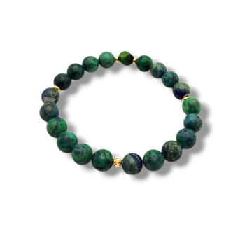  Faith Renewed Bracelet - 8 mm Matte Azure Malachite 
