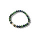  Light of Faith Bracelet - 6 mm Azure Malachite with Golden accents 